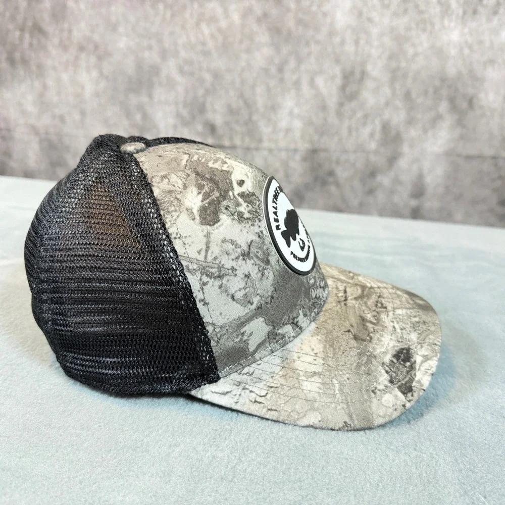 Realtree Fishing Camo Trucker Hat Mesh Back Stretch Fit‎ Cap Mens S/M